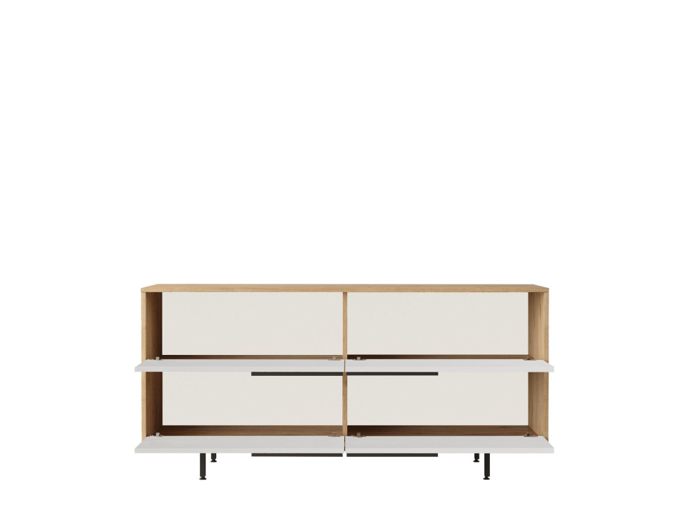 Aparador de madera "ON3-SW" - 160 x 44 x 74 cm - Blanco