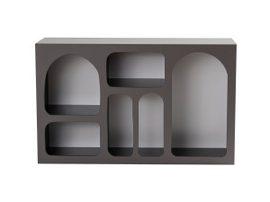 Aparador de madera "Liva 120" - 120 x 37 x 74 cm - Gris antracita