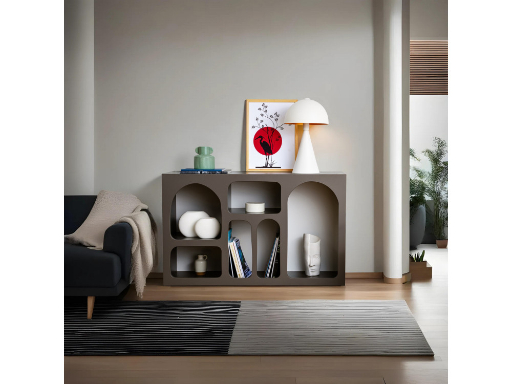 Aparador de madera "Liva 120" - 120 x 37 x 74 cm - Gris antracita