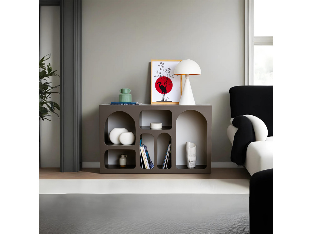 Aparador de madera "Liva 120" - 120 x 37 x 74 cm - Gris antracita