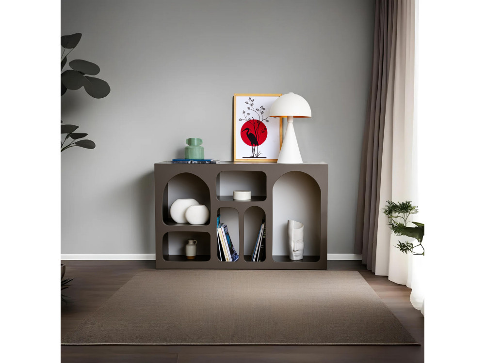 Aparador de madera "Liva 120" - 120 x 37 x 74 cm - Gris antracita