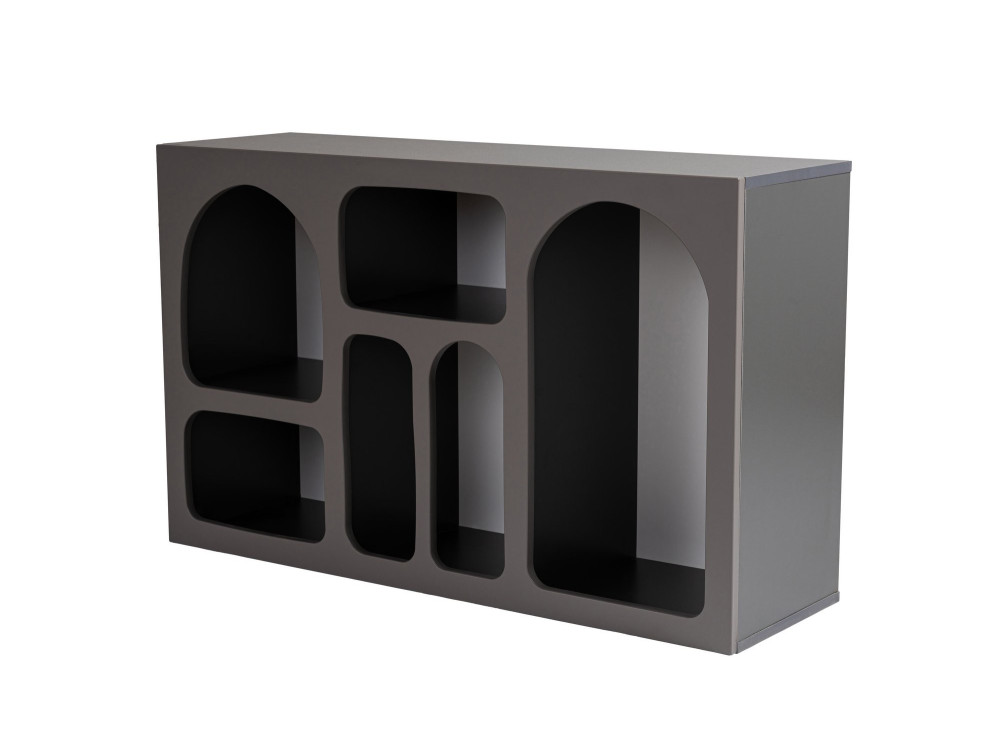 Aparador de madera "Liva 120" - 120 x 37 x 74 cm - Gris antracita