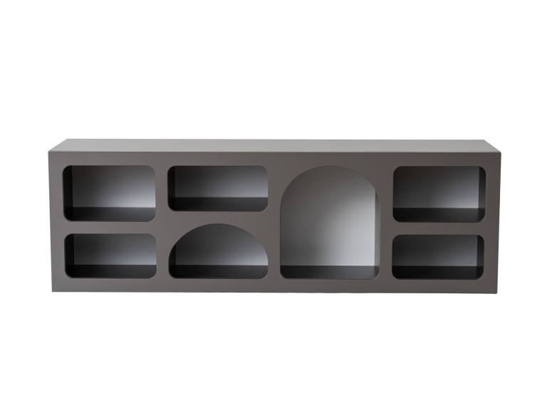 Aparador de madera "Ferlis" - 160 x 40 x 51 cm - Gris antracita