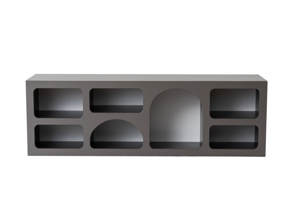 Aparador de madera "Ferlis" - 160 x 40 x 51 cm - Gris antracita