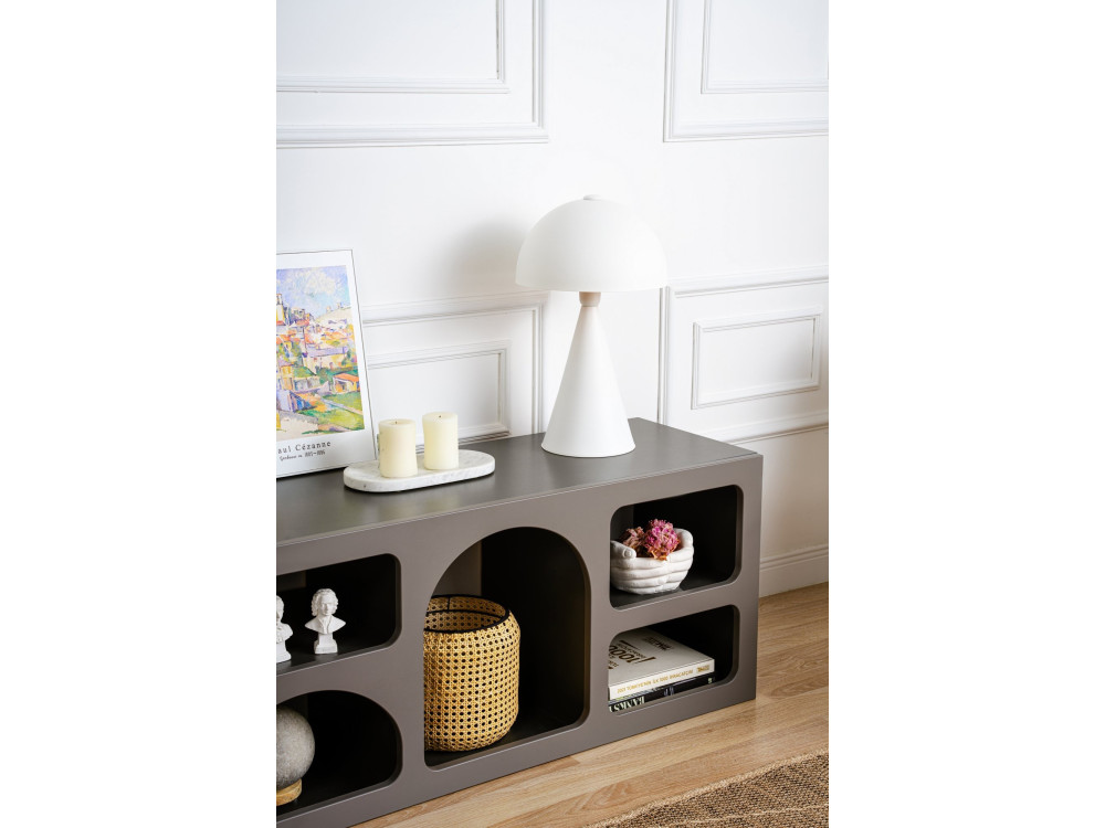 Aparador de madera "Ferlis" - 160 x 40 x 51 cm - Gris antracita