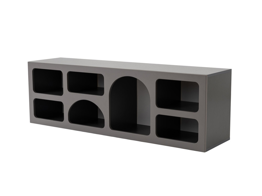 Aparador de madera "Ferlis" - 160 x 40 x 51 cm - Gris antracita