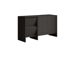 Aparador de madera "Laris 130" - 130 x 44 x 82 cm - Gris antracita