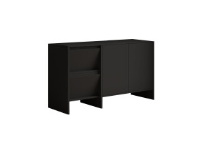Aparador de madera "Laris 130" - 130 x 44 x 82 cm - Negro