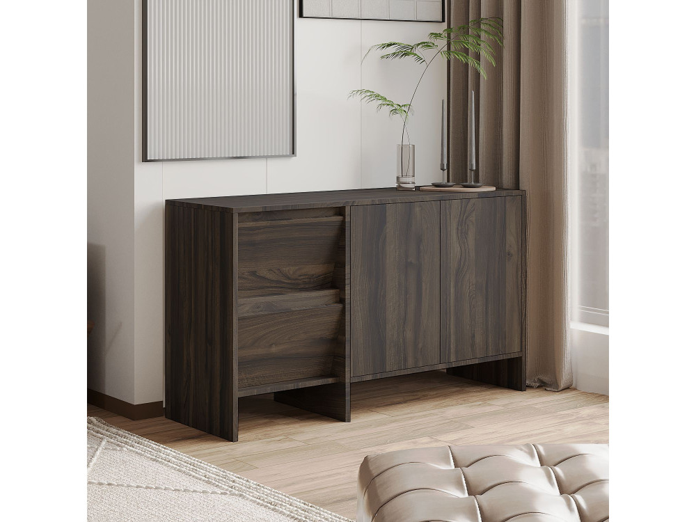Aparador de madera "Laris 130" - 130 x 44 x 82 cm - Marrón