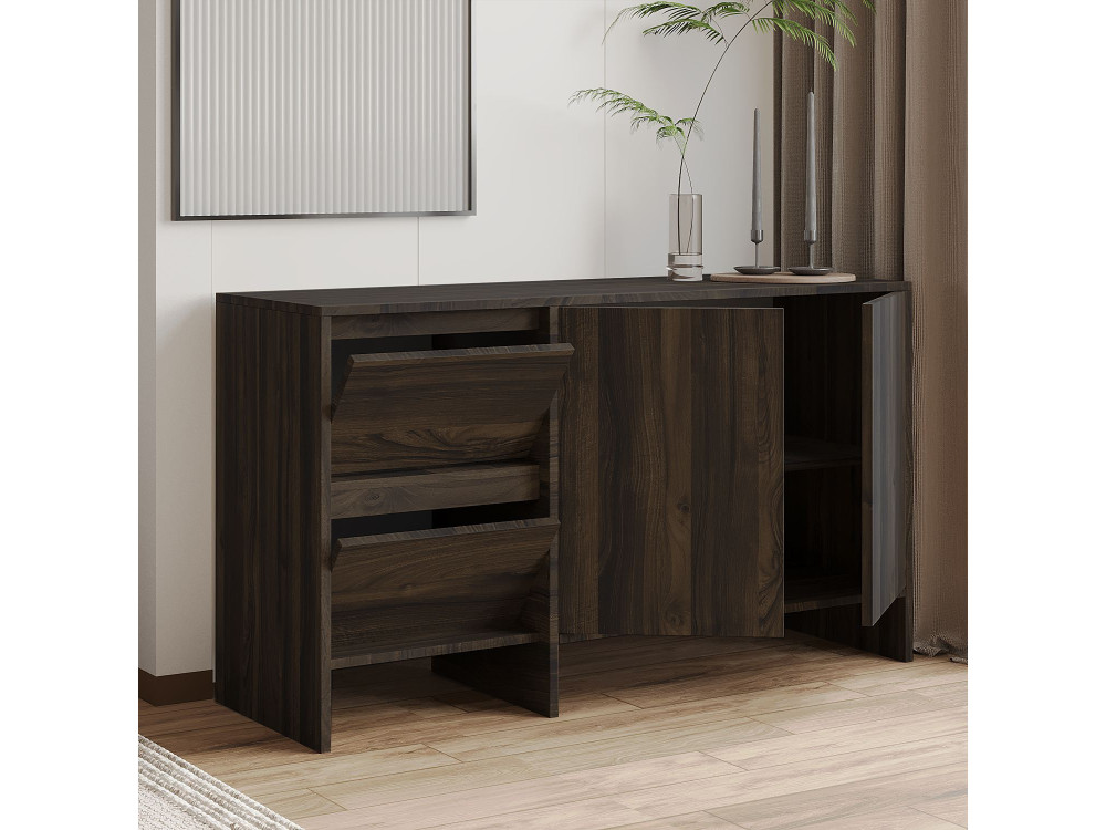 Aparador de madera "Laris 130" - 130 x 44 x 82 cm - Marrón