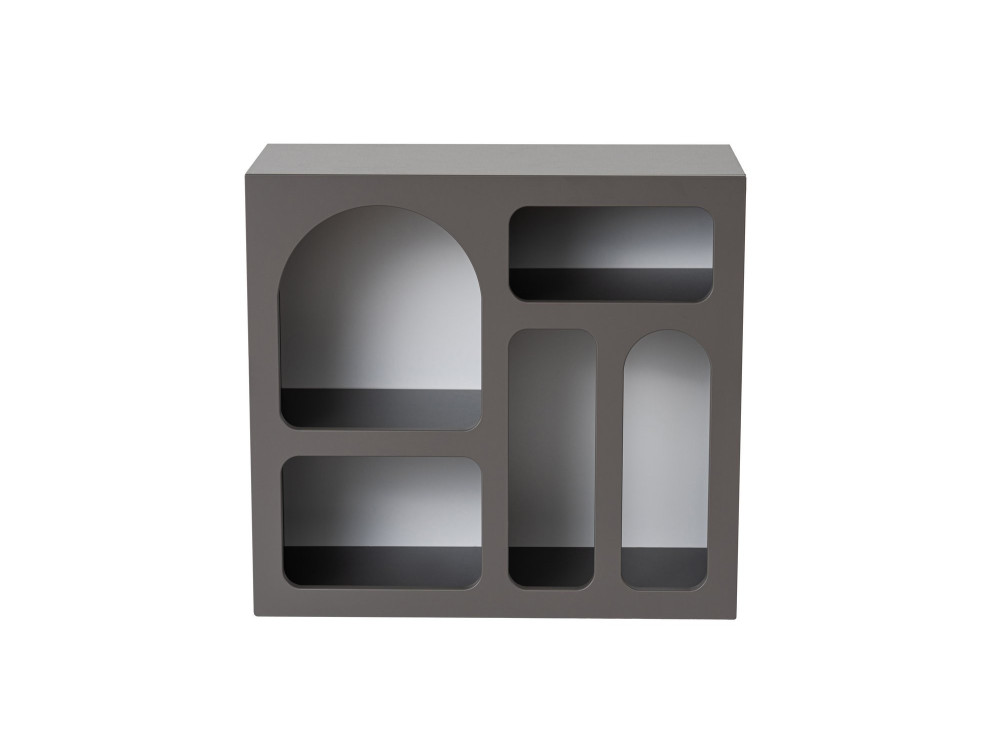 Aparador de madera "Lessa" - 80 x 37 x 74 cm - Gris antracita