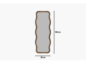 Espejo de madera "Aror" - 50 x 160 cm - Marrón