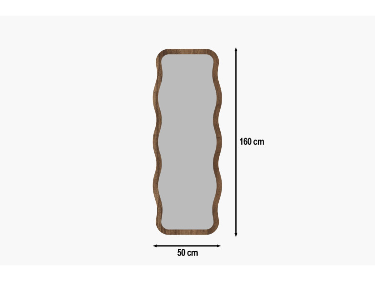 Espejo de madera "Aror" - 50 x 160 cm - Marrón