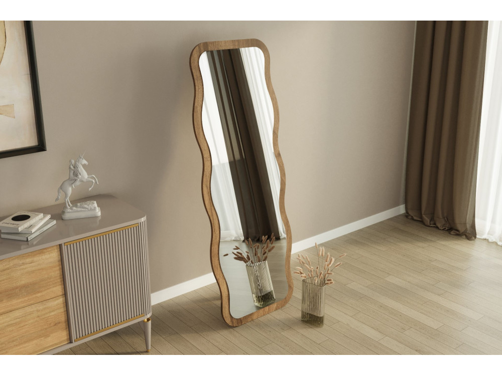 Espejo de madera "Aror" - 50 x 160 cm - Marrón