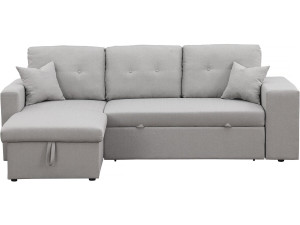 Sofá cama esquinero/reversible "Axel" - 3 plazas - Gris claro
