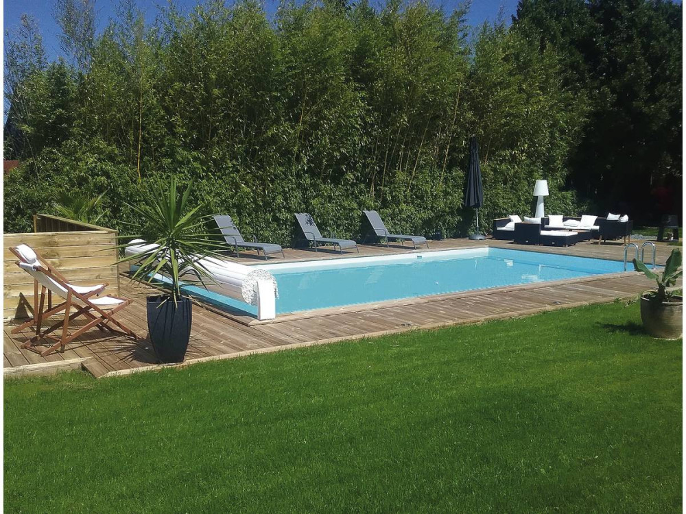 Piscina rectangular de madera "Oceano" - 9.20 x 5.20 x 1.44 m