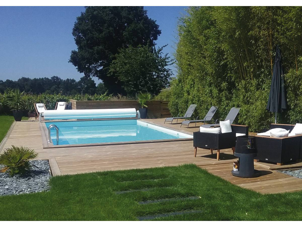 Piscina rectangular de madera "Oceano" - 9.20 x 5.20 x 1.44 m