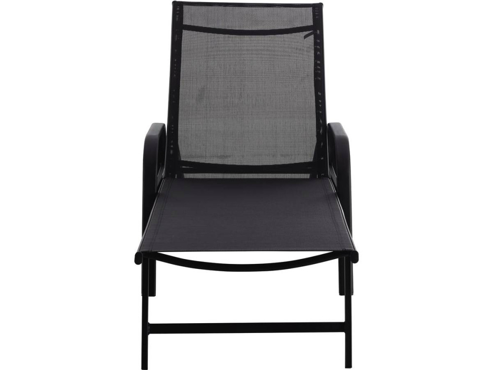 Juego de 2 tumbona de acero "Farniente" - Negra