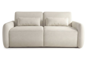 Sofá cama convertible «Aurelie» - Colchón de 18 cm - Ancho de la superficie de descanso: 140 cm - 3 plazas - Beige