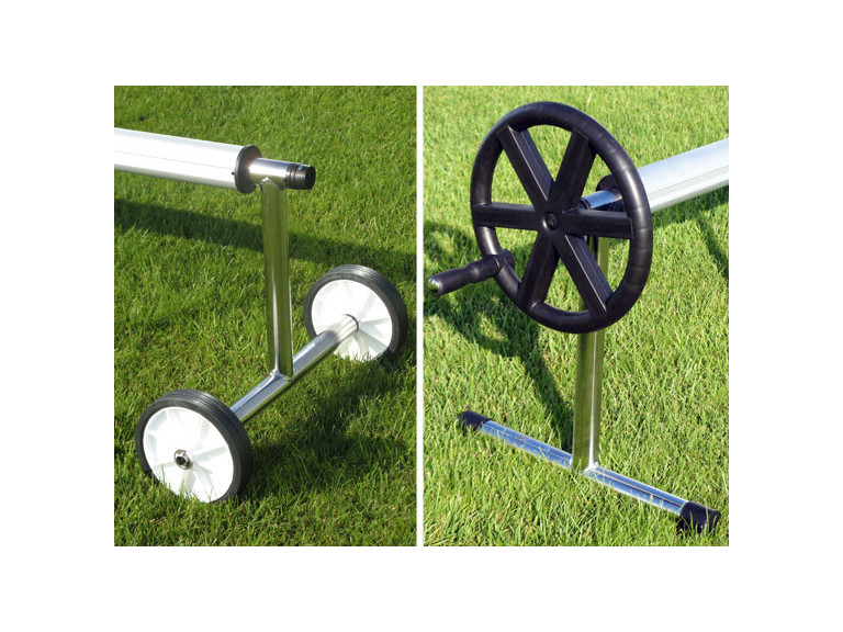 Enrouleur alu pieds inox télescopique 4 à 5.50m D100