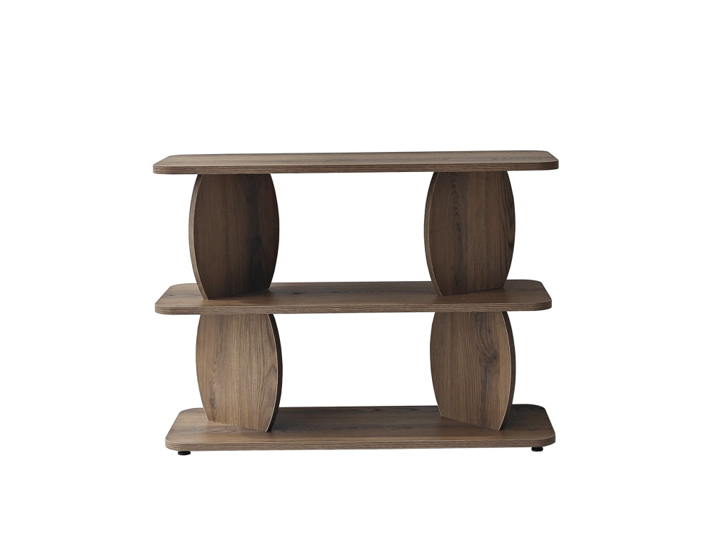 Mesita auxiliar de madera «Armonia» - 90 x 30 x 70 cm - Marrón