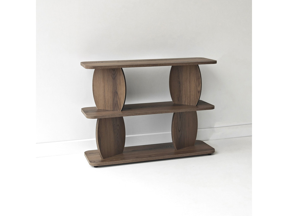 Mesita auxiliar de madera «Armonia» - 90 x 30 x 70 cm - Marrón
