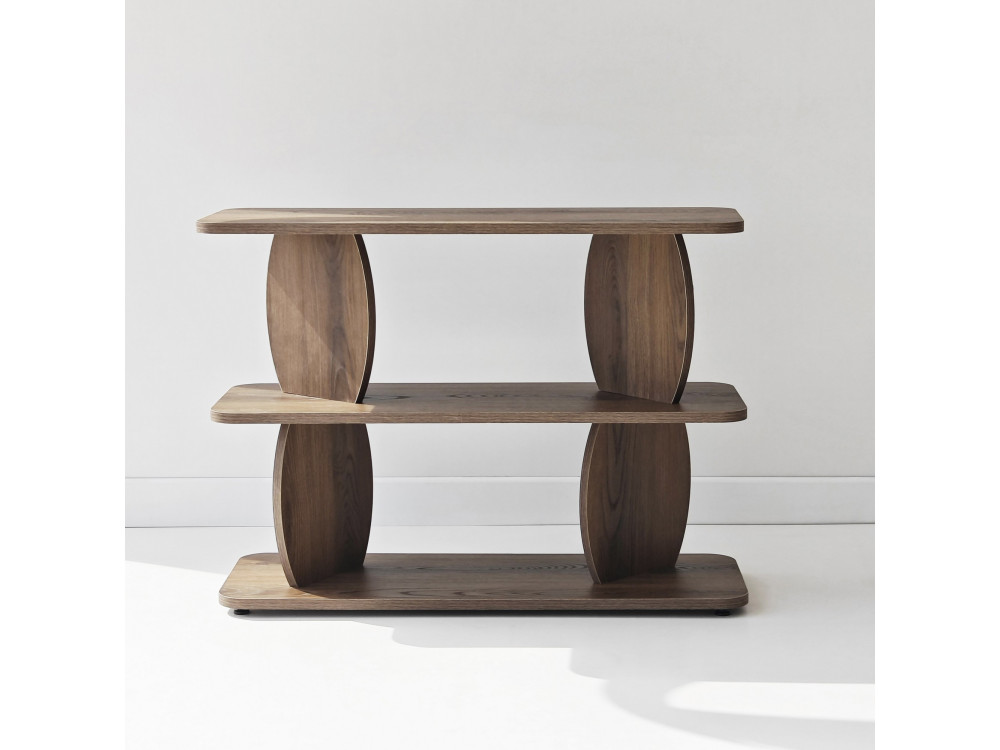 Mesita auxiliar de madera «Armonia» - 90 x 30 x 70 cm - Marrón
