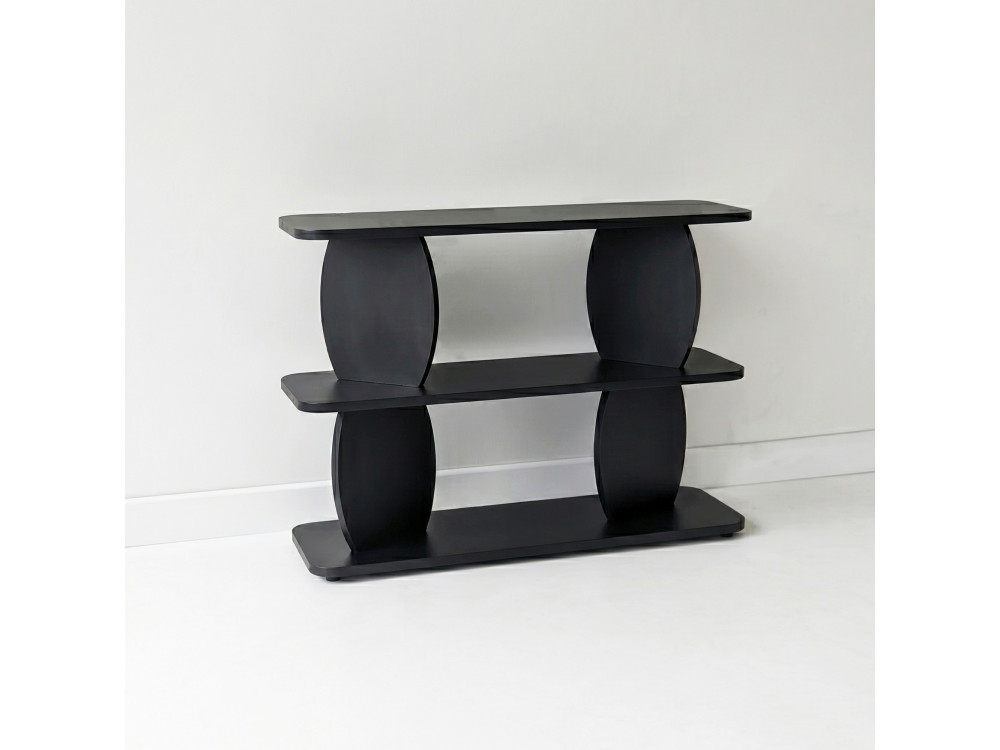 Mesita auxiliar de madera «Armonia» - 90 x 30 x 70 cm - Negro