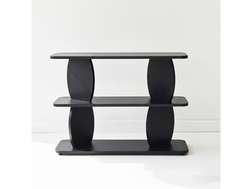Mesita auxiliar de madera «Armonia» - 90 x 30 x 70 cm - Negro