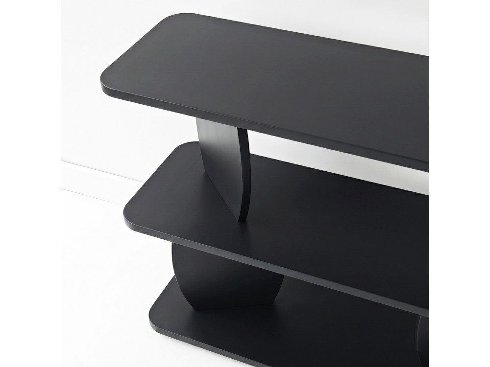 Mesita auxiliar de madera «Armonia» - 90 x 30 x 70 cm - Negro
