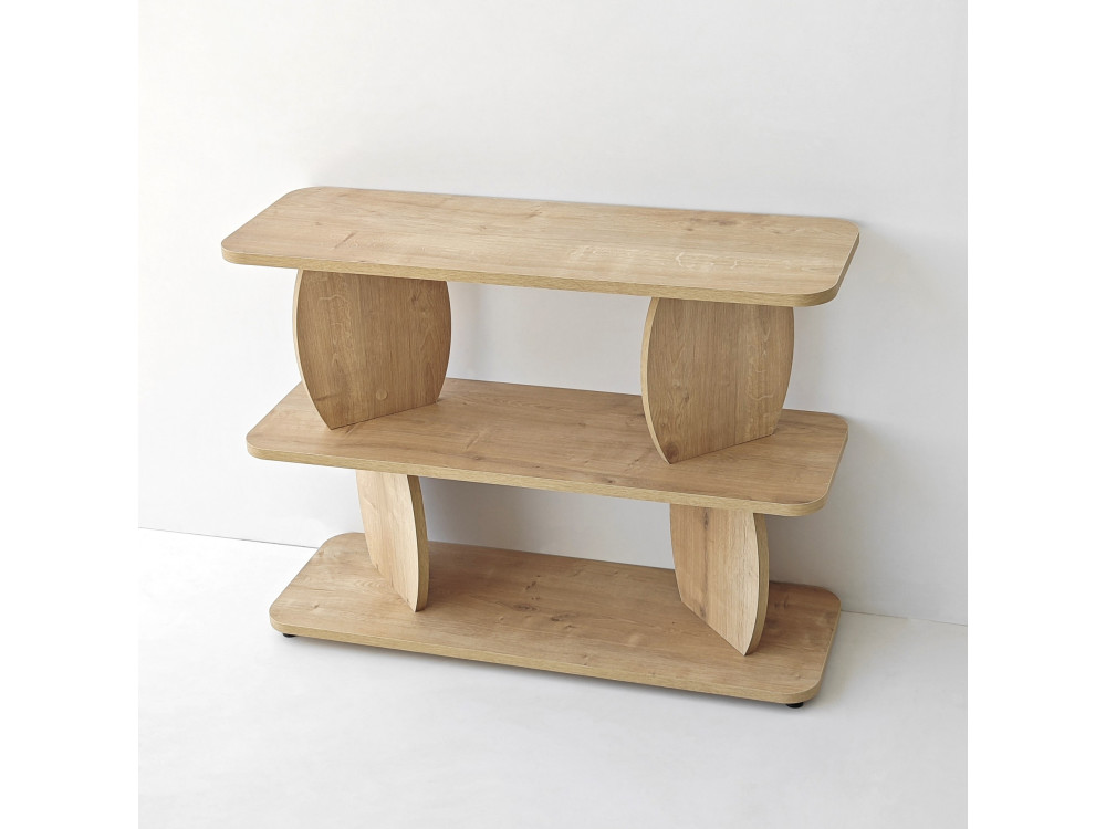 Mesita auxiliar de madera «Armonia» - 90 x 30 x 70 cm - Roble Saphir