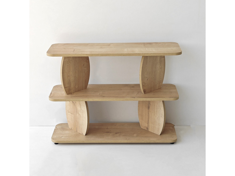 Mesita auxiliar de madera «Armonia» - 90 x 30 x 70 cm - Roble Saphir