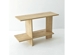 Mesita auxiliar de madera «Essenziale» - 80 x 30 x 55 cm - Roble Saphir