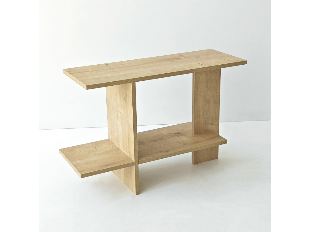 Mesita auxiliar de madera «Essenziale» - 80 x 30 x 55 cm - Roble Saphir