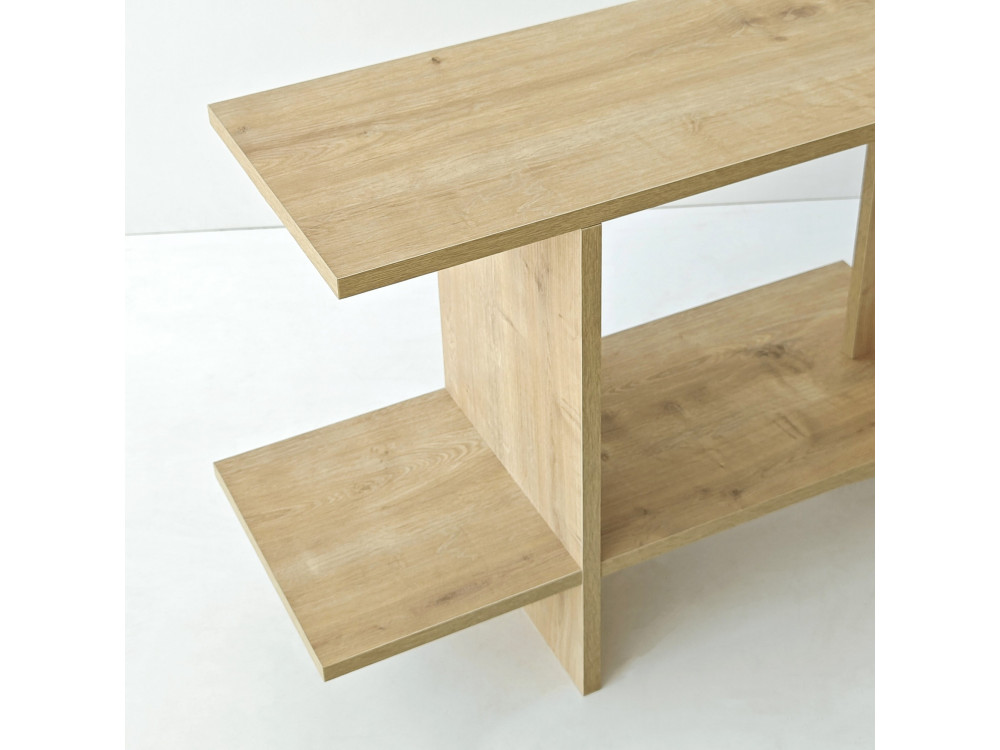 Mesita auxiliar de madera «Essenziale» - 80 x 30 x 55 cm - Roble Saphir
