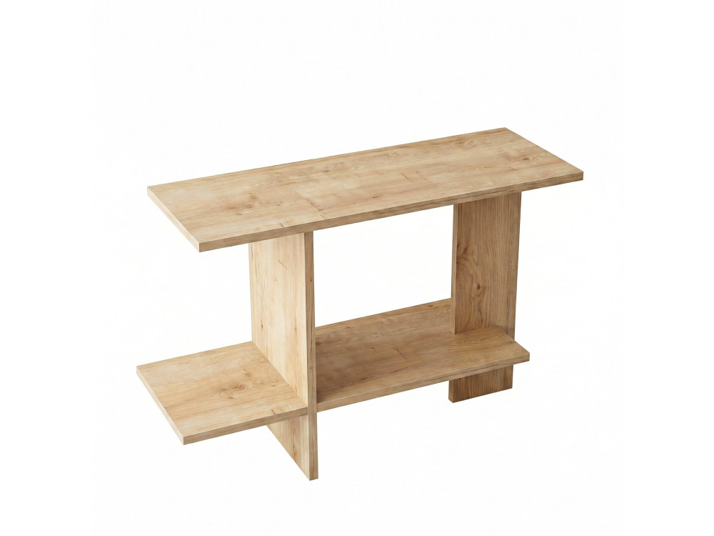 Mesita auxiliar de madera «Essenziale» - 80 x 30 x 55 cm - Roble Saphir