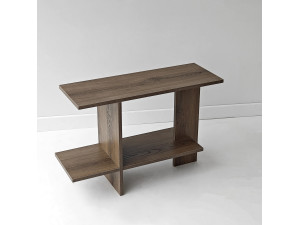 Mesita auxiliar de madera «Essenziale» - 80 x 30 x 55 cm - Marrón