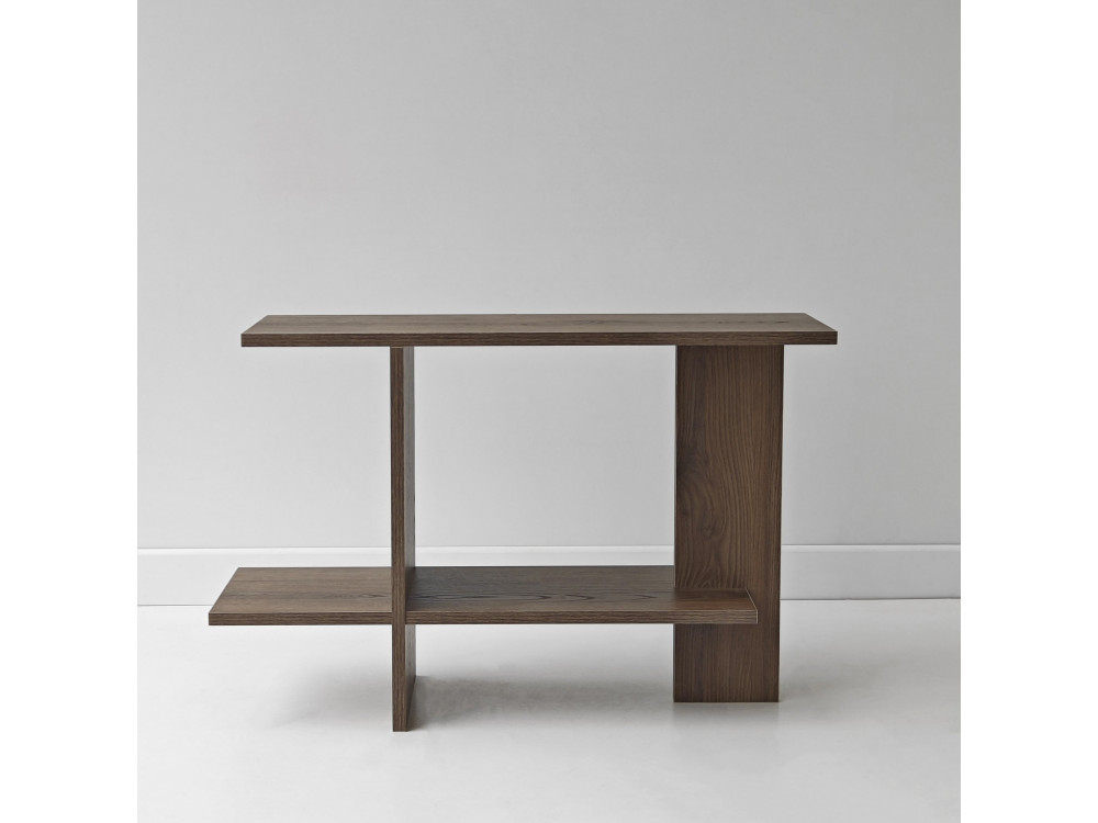 Mesita auxiliar de madera «Essenziale» - 80 x 30 x 55 cm - Marrón
