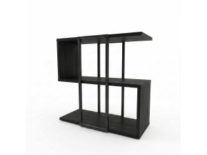 Mesita auxiliar de madera «HOMIA» - 56 x 25 x 56 cm - Negro