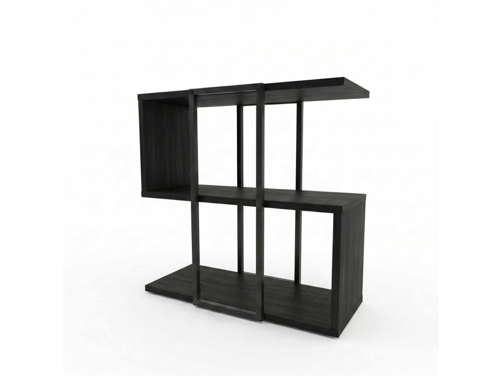 Mesita auxiliar de madera «HOMIA» - 56 x 25 x 56 cm - Negro