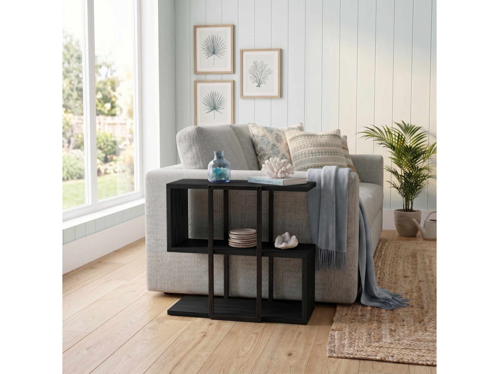 Mesita auxiliar de madera «HOMIA» - 56 x 25 x 56 cm - Negro