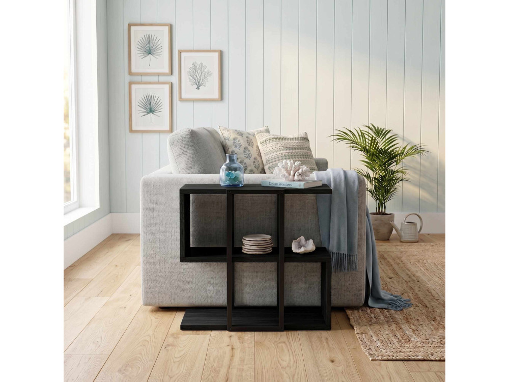 Mesita auxiliar de madera «HOMIA» - 56 x 25 x 56 cm - Negro