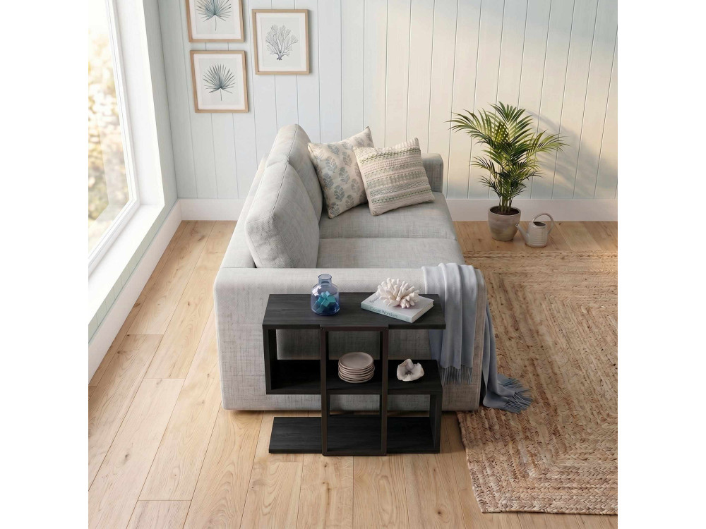 Mesita auxiliar de madera «HOMIA» - 56 x 25 x 56 cm - Negro
