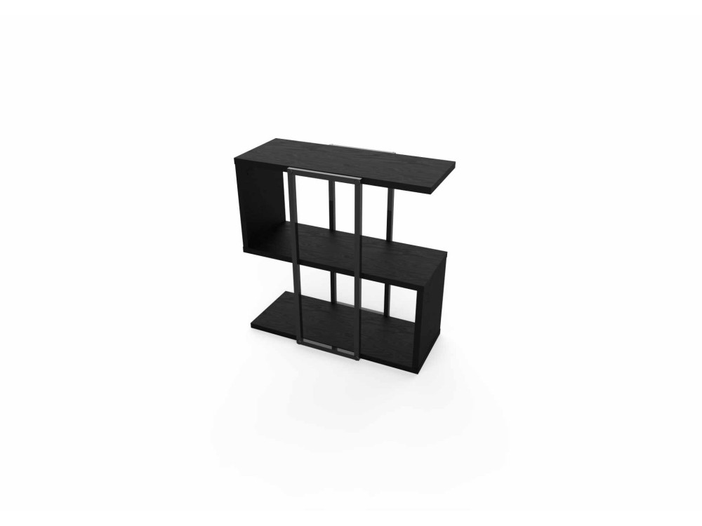 Mesita auxiliar de madera «HOMIA» - 56 x 25 x 56 cm - Negro