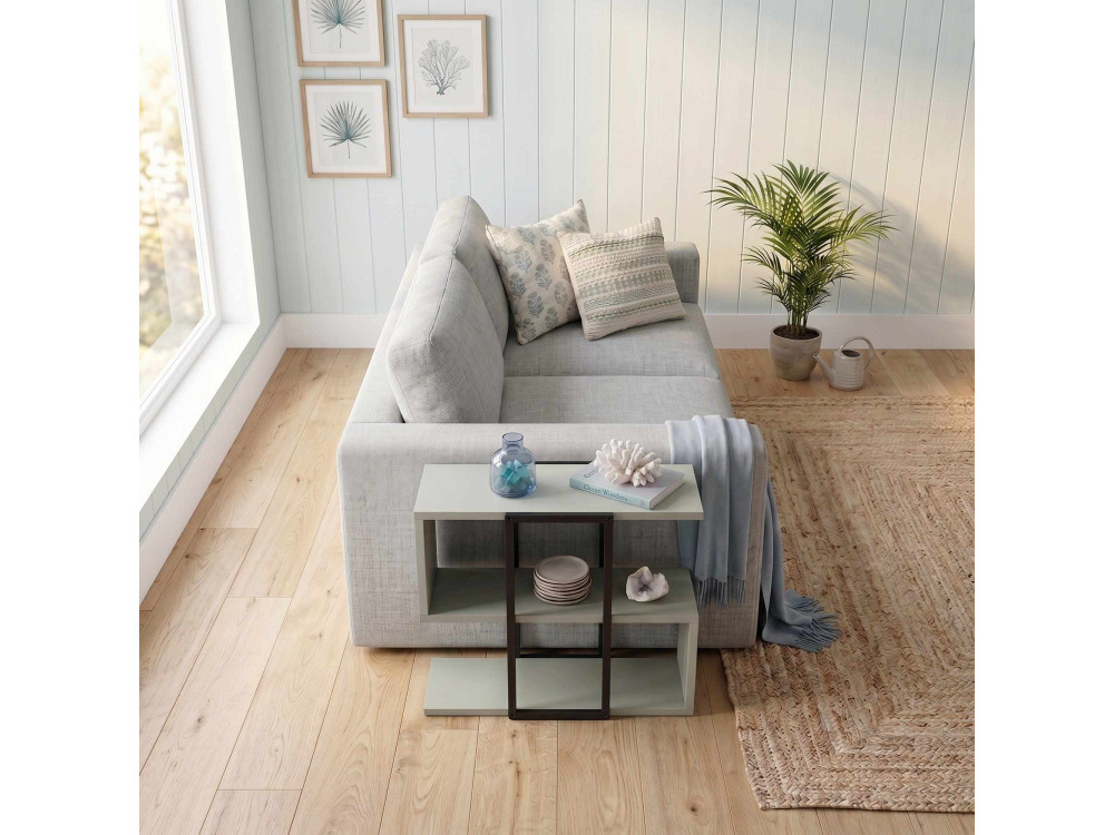 Mesita auxiliar de madera «HOMIA» - 56 x 25 x 56 cm - Verde ceniza