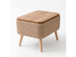 Mesita auxiliar de madera «Nora» - 60 x 30 x 45 cm - Marrón