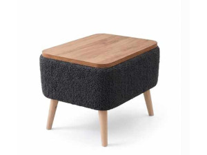 Mesita auxiliar de madera «Nora» - 60 x 30 x 45 cm - Antracita