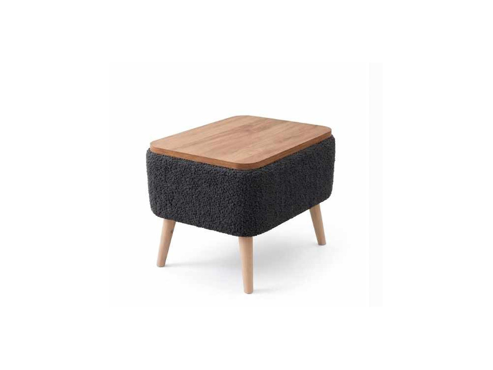 Mesita auxiliar de madera «Nora» - 60 x 30 x 45 cm - Antracita