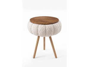 Mesita auxiliar de madera «Papatya Zgn» - 33 x 45 cm - Blanca