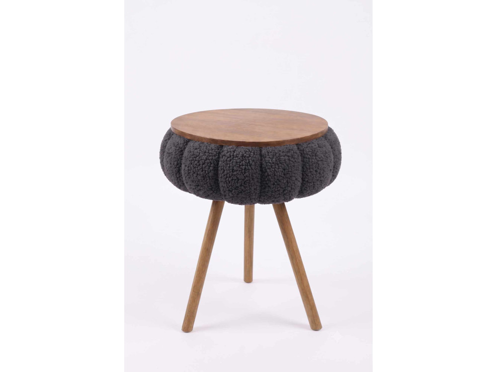 Mesita auxiliar de madera «Papatya Zgn» - 33 x 45 cm - Antracita